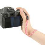 Artisan & Artist Paracord Kompaktkamera-Handschlaufe pink/weiß ACAM-P04H