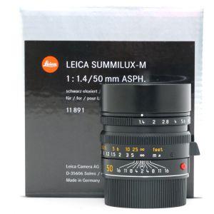 Leica M Summilux 50mm/1,4 Asph. schwarz, Sn.4214633, ArtNr.11891, OVP, (Blende leicht fettig, kein Einfluss auf Bildqualität)