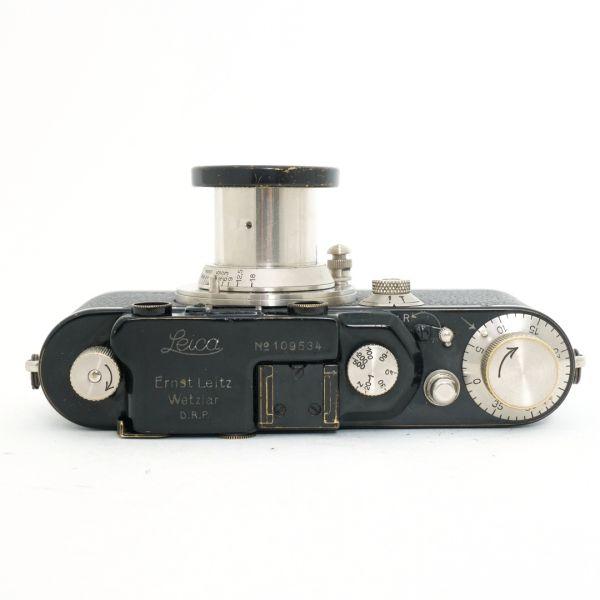 Leica III Gehäuse ( Sn. 109534, schwarz, Nickel, Bj. 1933, Originalzustand) mit Leitz Elmar 50mm/3,5 (Sn. 163429, Nickel, Bj. 1933, Originalzustand) serviciert - voll funktionsfähig – Bild 4