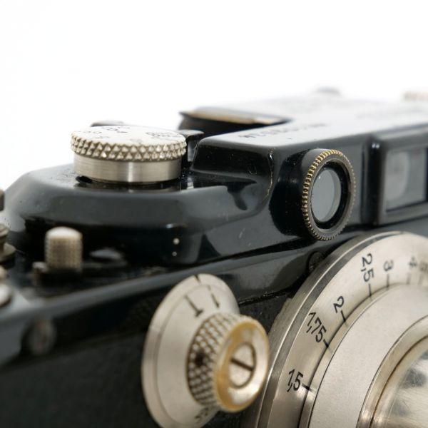 Leica III Gehäuse ( Sn. 109534, schwarz, Nickel, Bj. 1933, Originalzustand) mit Leitz Elmar 50mm/3,5 (Sn. 163429, Nickel, Bj. 1933, Originalzustand) serviciert - voll funktionsfähig – Bild 10