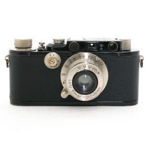 Leica III Gehäuse ( Sn. 109534, schwarz, Nickel, Bj. 1933, Originalzustand) mit Leitz Elmar 50mm/3,5 (Sn. 163429, Nickel, Bj. 1933, Originalzustand) serviciert – voll funktionsfähig